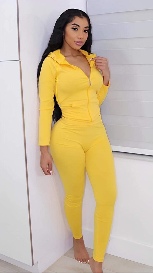 Snatched Legging Set Yellow